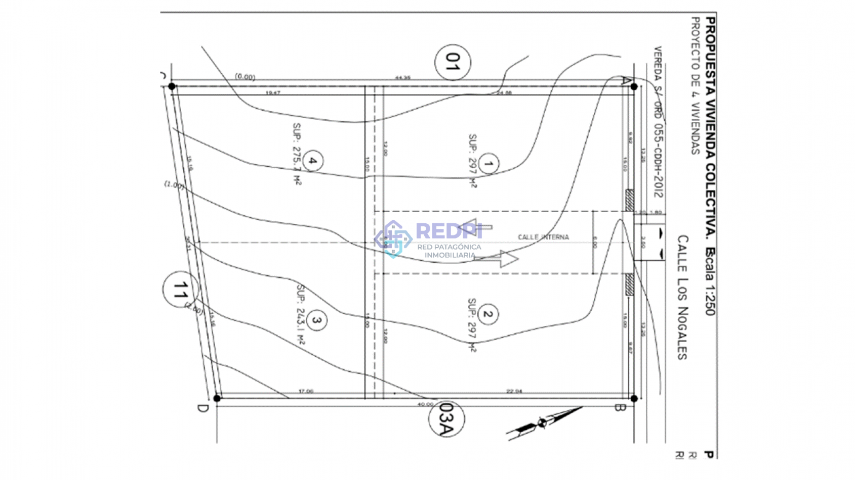 Lotes en Dinehue, Dina Huapi,  de 275 m2 a 297 m2