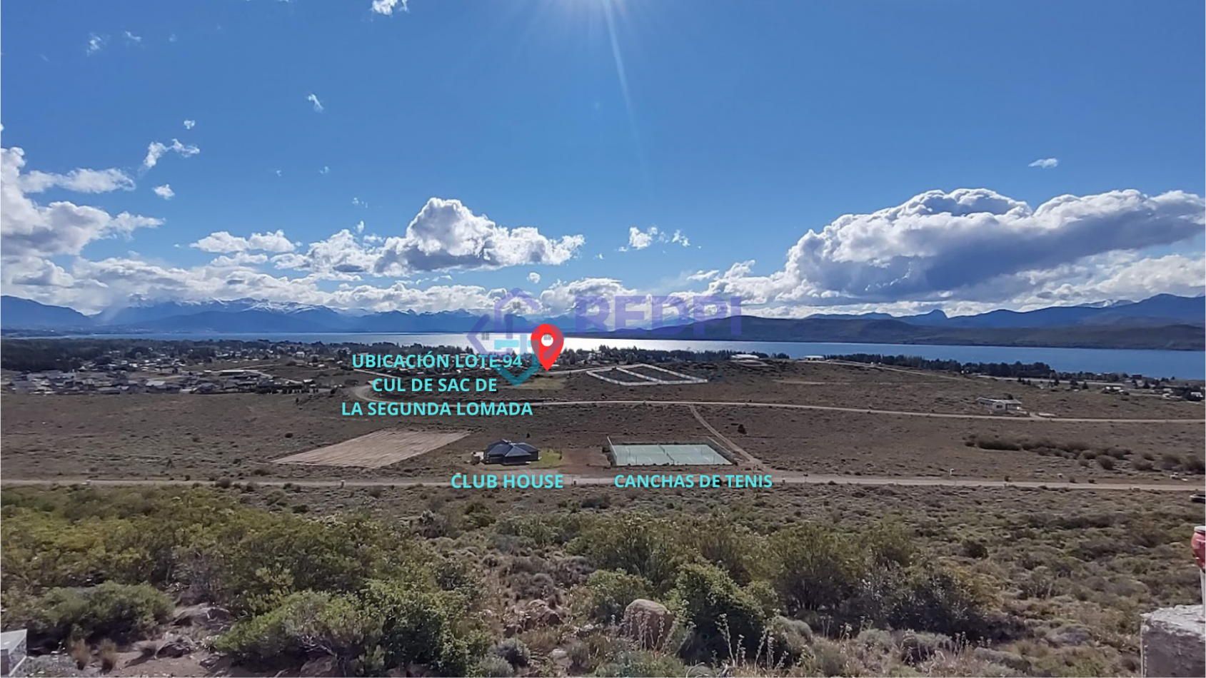 Lote con vista panoramica al Lago y Cordillera en Barrio Privado Barrancas de Dina Huapi