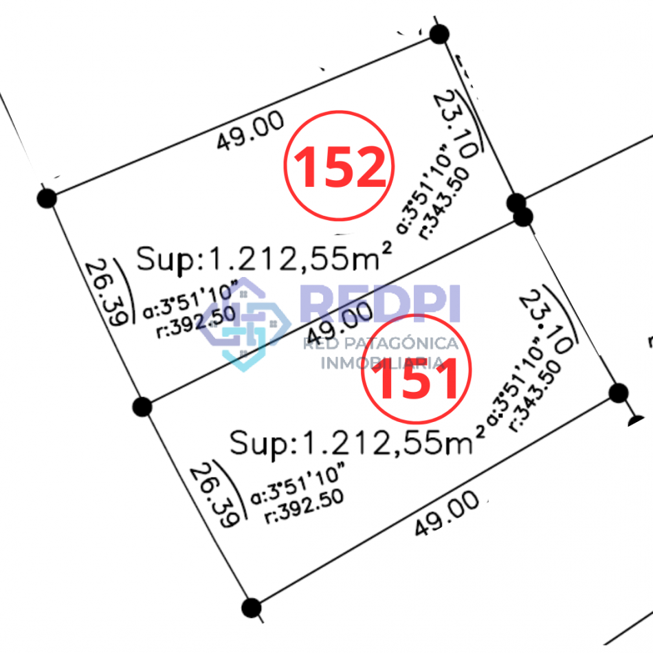 Lotes 151 y 152 B° Privado Barrancas de Dina Huapi 