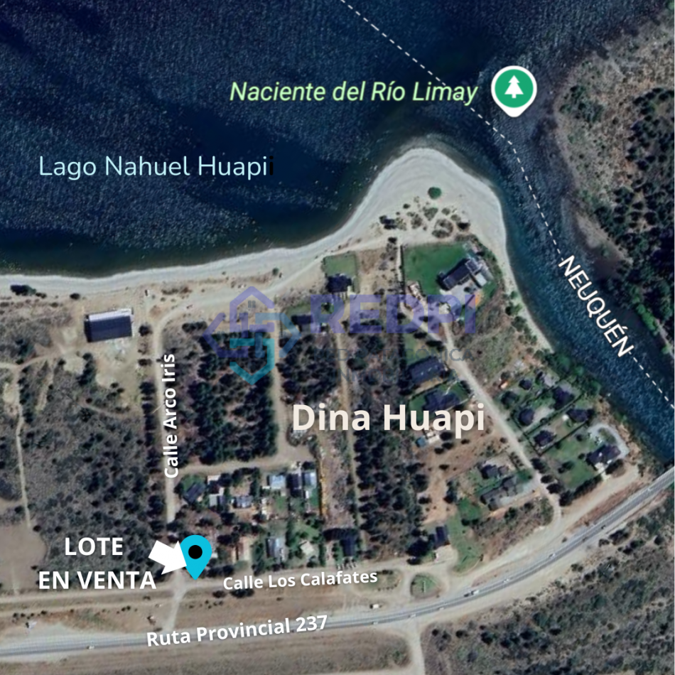 Lote plano con casa gas de red a 100 m del Rio Limay