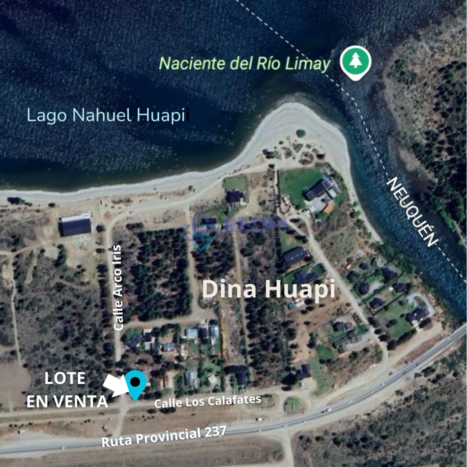 Lote con casa a 100m del lago, del Limay y de la ruta en Dina Huapi